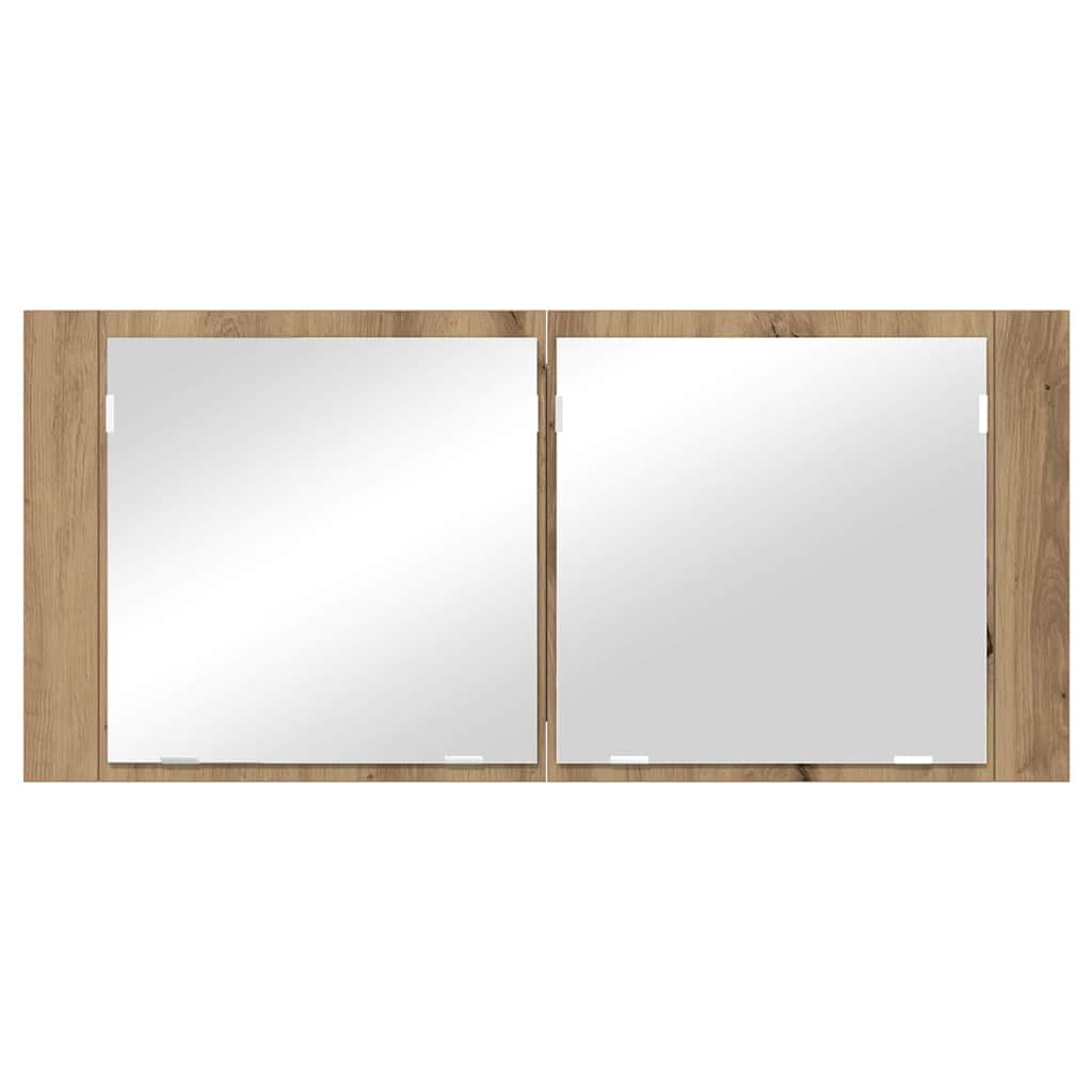 Led Zrcadlová Skříň Artisanový Dub 100 X 12 X 45 Cm