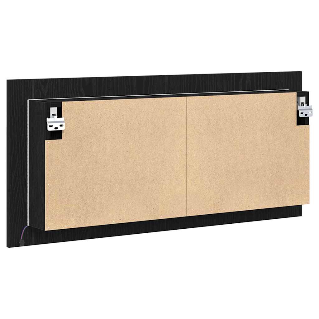 Led Zrcadlová Skříň Černý Dub 100 X 12 X 45 Cm Kompozitní Dřevo