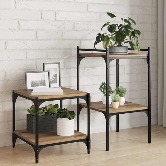Police Na Knihy 3 Úrovní 4 Pcs 40 X 40 X 1,5 Cm Hnědá