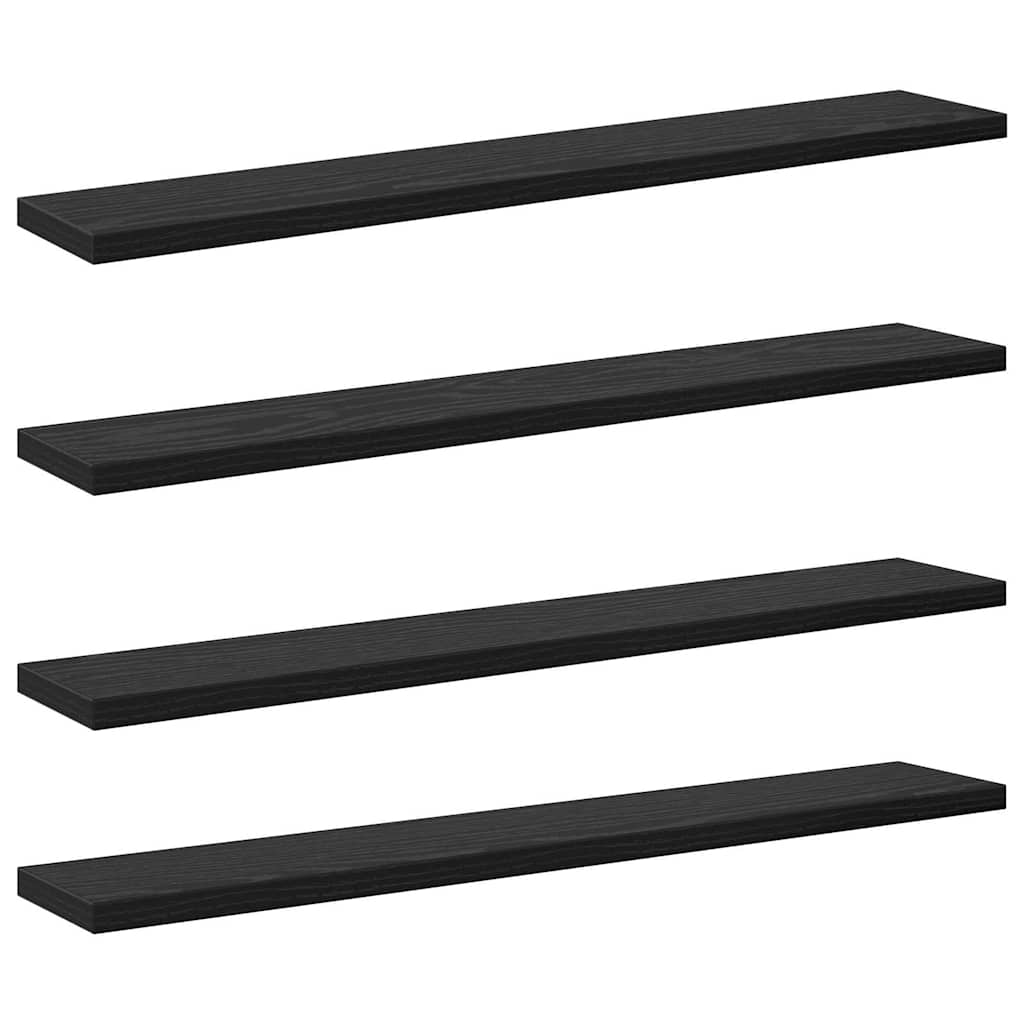 Police Na Knihy 3 Úrovní 4 Pcs 60 X 10 X 1,5 Cm Černý