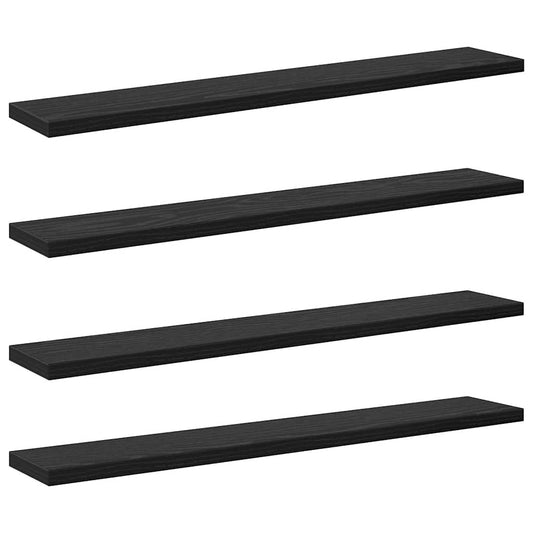 Police Na Knihy 3 Úrovní 4 Pcs 60 X 10 X 1,5 Cm Černý