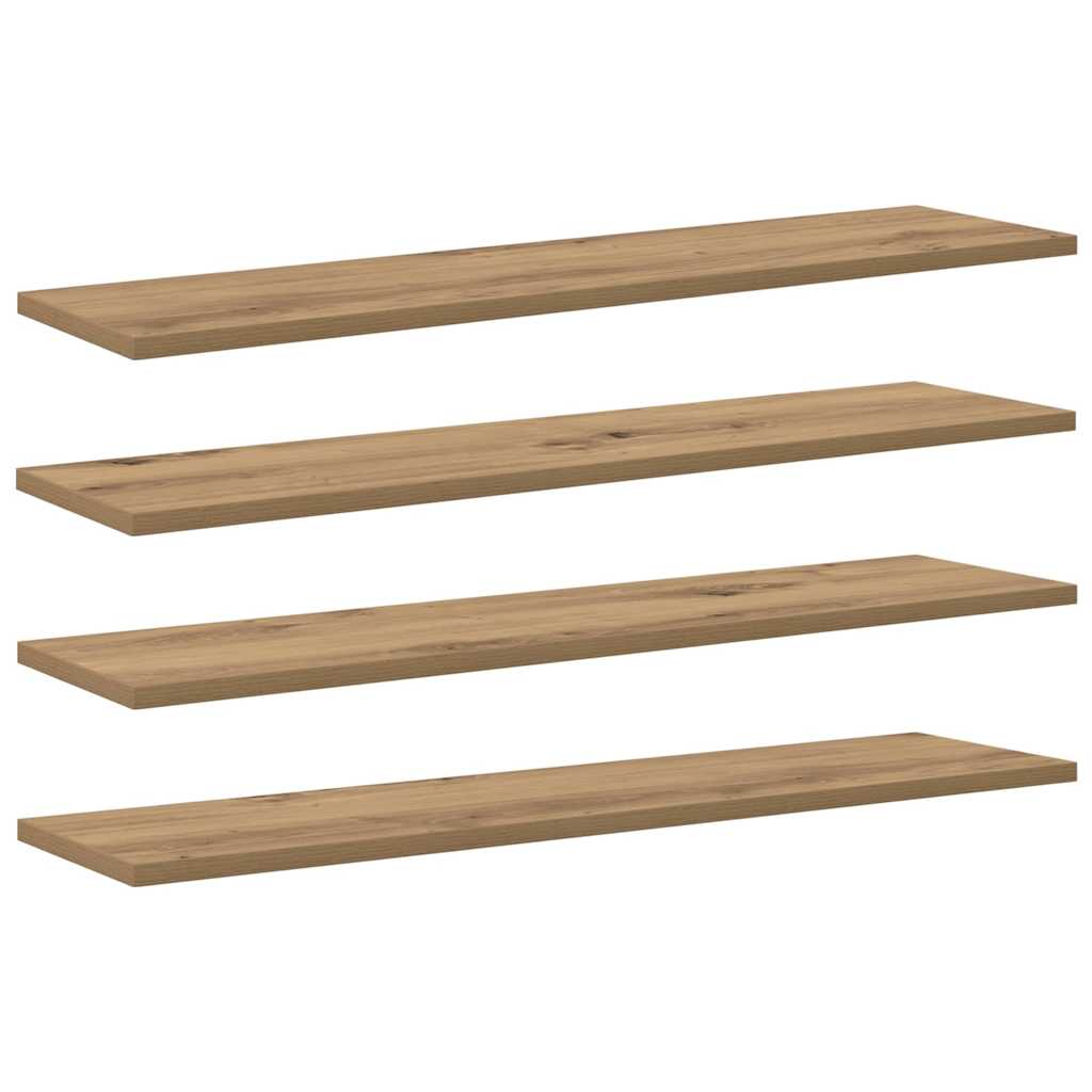 Police Na Knihy 3 Úrovní 4 Pcs 80 X 20 X 1,5 Cm Hnědá