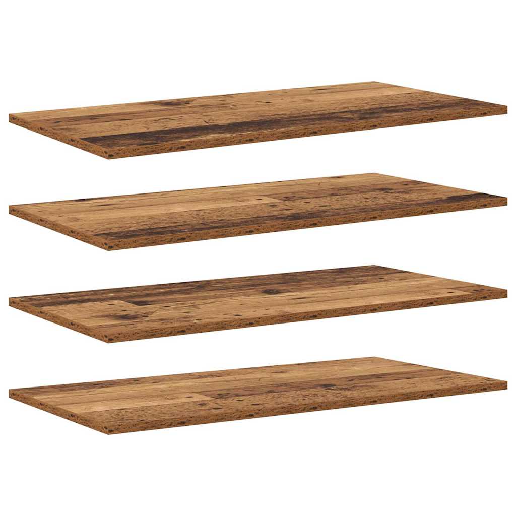 Police Na Knihy 3 Úrovní 4 Pcs 80 X 40 X 1,5 Cm Hnědá
