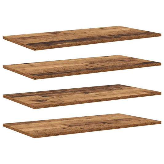 Police Na Knihy 3 Úrovní 4 Pcs 80 X 40 X 1,5 Cm Hnědá