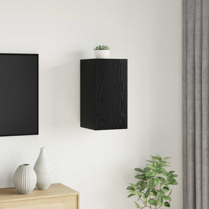 Nástěnná Skříň Na Tv 30,5 X 30 X 60 Cm Černý Dub