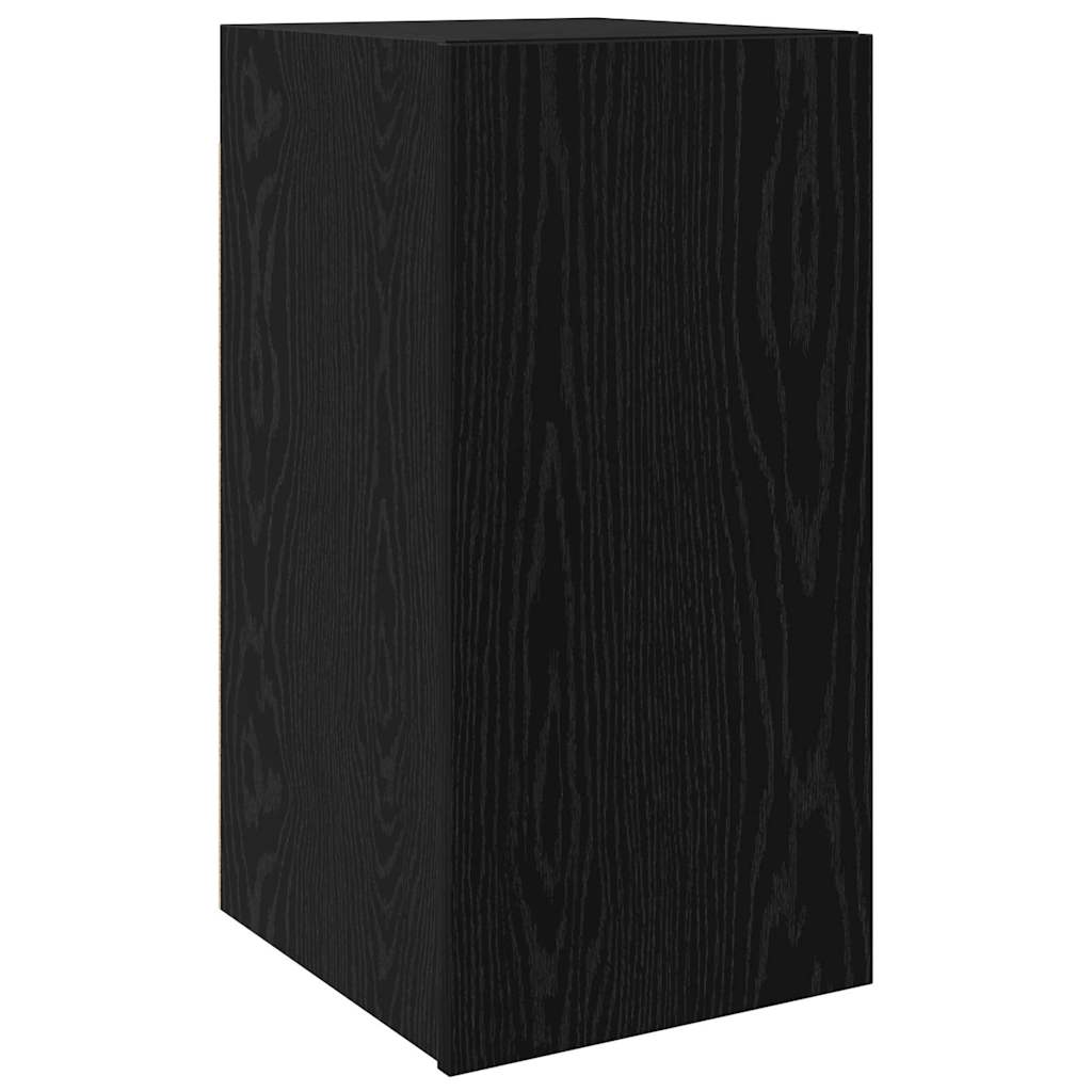 Nástěnná Skříň Na Tv 30,5 X 30 X 60 Cm Černý Dub