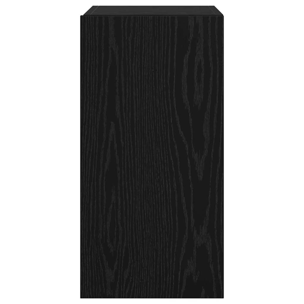 Nástěnná Skříň Na Tv 2 Pcs Černý Dub Kompozitní Dřevo