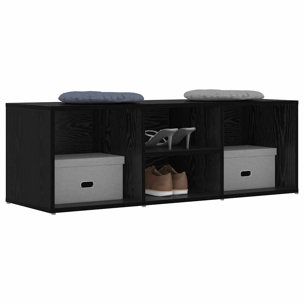 Lavička Na Boty 102 X 35 X 35 Cm Kompozitní Dřevo Černý Dub