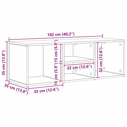 Lavička Na Boty 102 X 35 X 35 Cm Kompozitní Dřevo Černý Dub