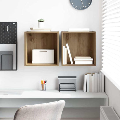 Nástěnná Skříňka Nástěnná Montáž 2 Pcs Artisanový Dub