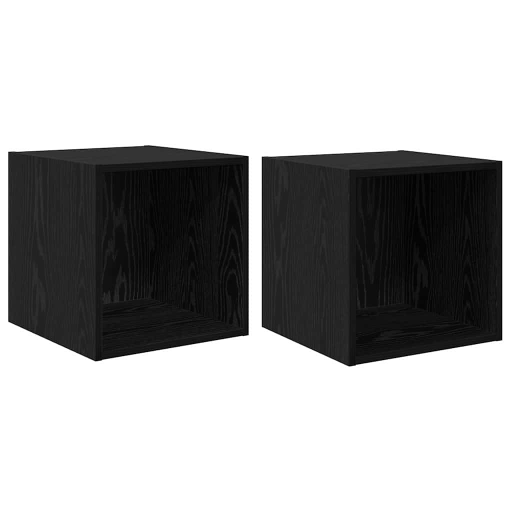 Nástěnná Skříňka Nástěnná Montáž 2 Pcs Černý Dub
