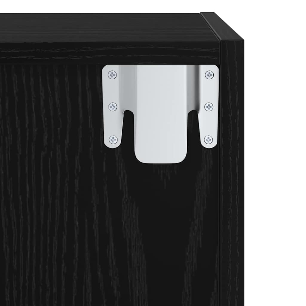 Sestava Tv Skříněk 37 X 37 X 72 Cm Černý Dub Kompozitní Dřevo