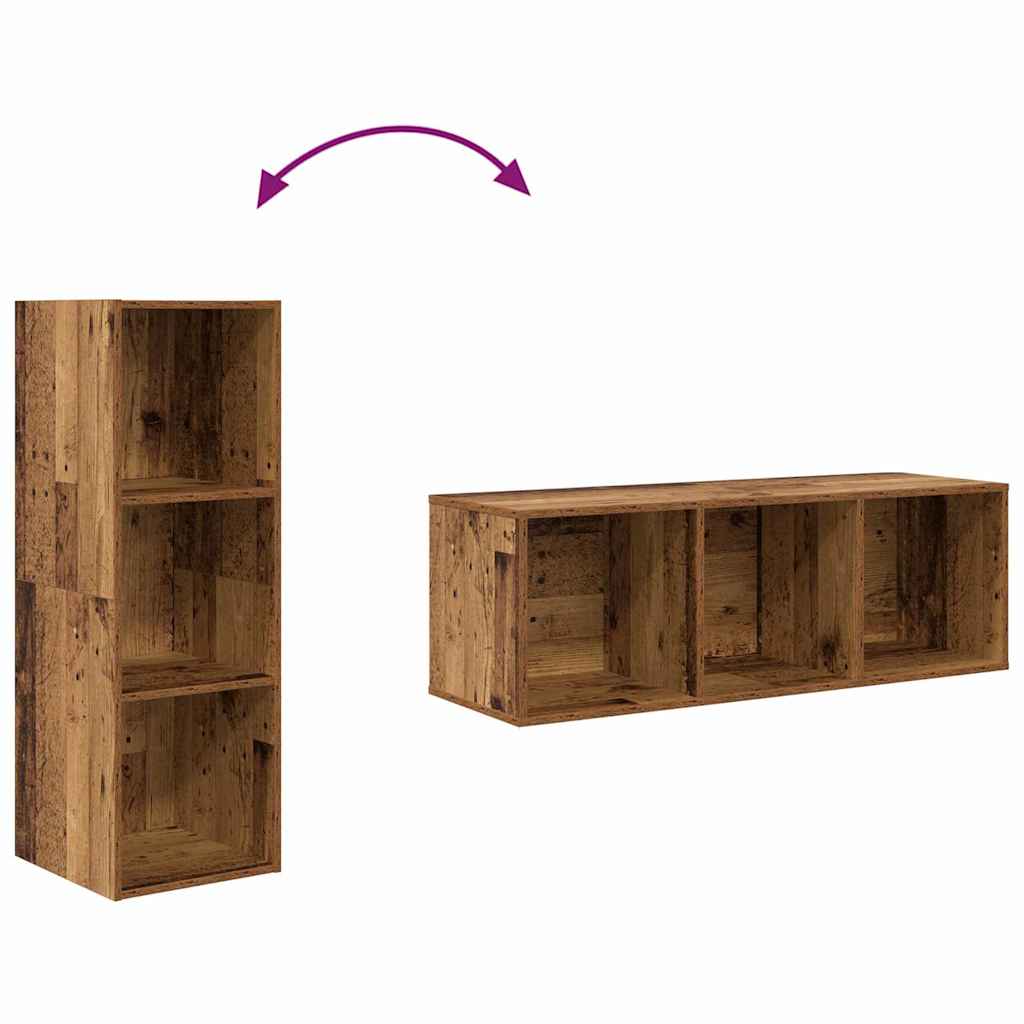 Sestava Tv Skříněk 37 X 37 X 107 Cm Staré Dřevo