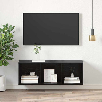 Sestava Tv Skříněk 37 X 37 X 107 Cm Černý Dub Kompozitní Dřevo