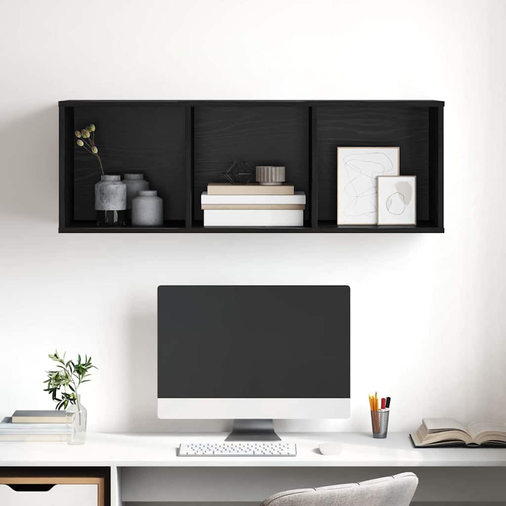Sestava Tv Skříněk 37 X 37 X 107 Cm Černý Dub Kompozitní Dřevo
