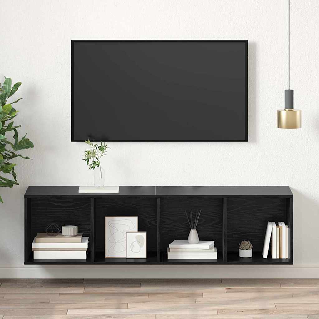 Sestava Tv Skříněk 37 X 37 X 142,5 Cm Černý Dub