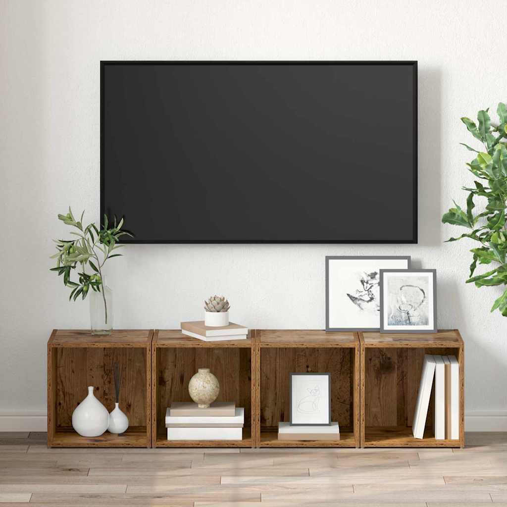Sestava Tv Skříněk 2 Pcs Staré Dřevo Kompozitní Dřevo