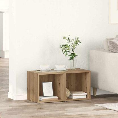 Sestava Tv Skříněk 2 Pcs Artisanový Dub Kompozitní Dřevo