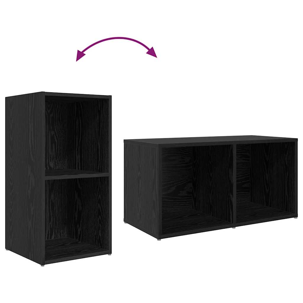 Sestava Tv Skříněk 72 X 35 X 37 Cm Černá Kompozitní Dřevo