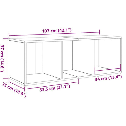 Sestava Tv Skříněk 72 X 35 X 37 Cm Hnědá Kompozitní Dřevo