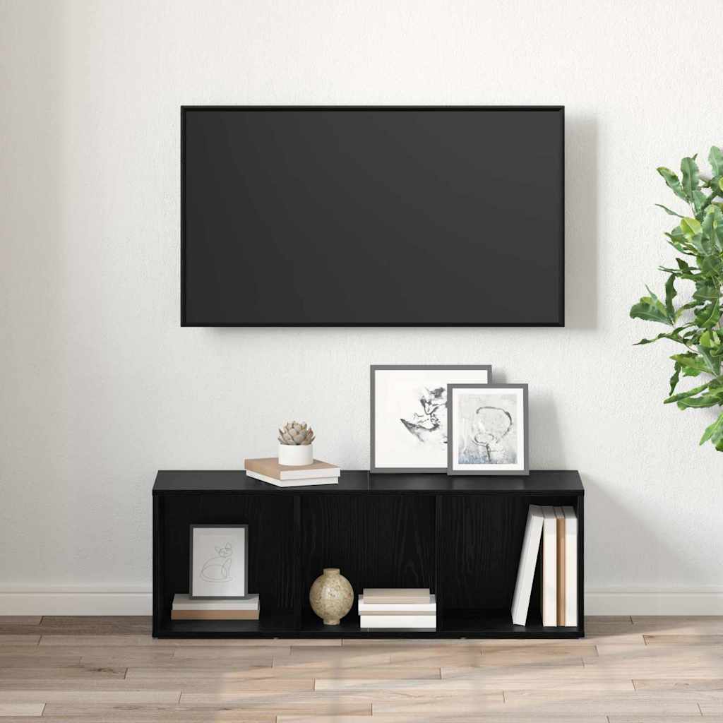 Sestava Tv Skříněk 72 X 35 X 37 Cm Černá Kompozitní Dřevo