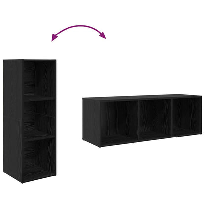 Sestava Tv Skříněk 72 X 35 X 37 Cm Černá Kompozitní Dřevo
