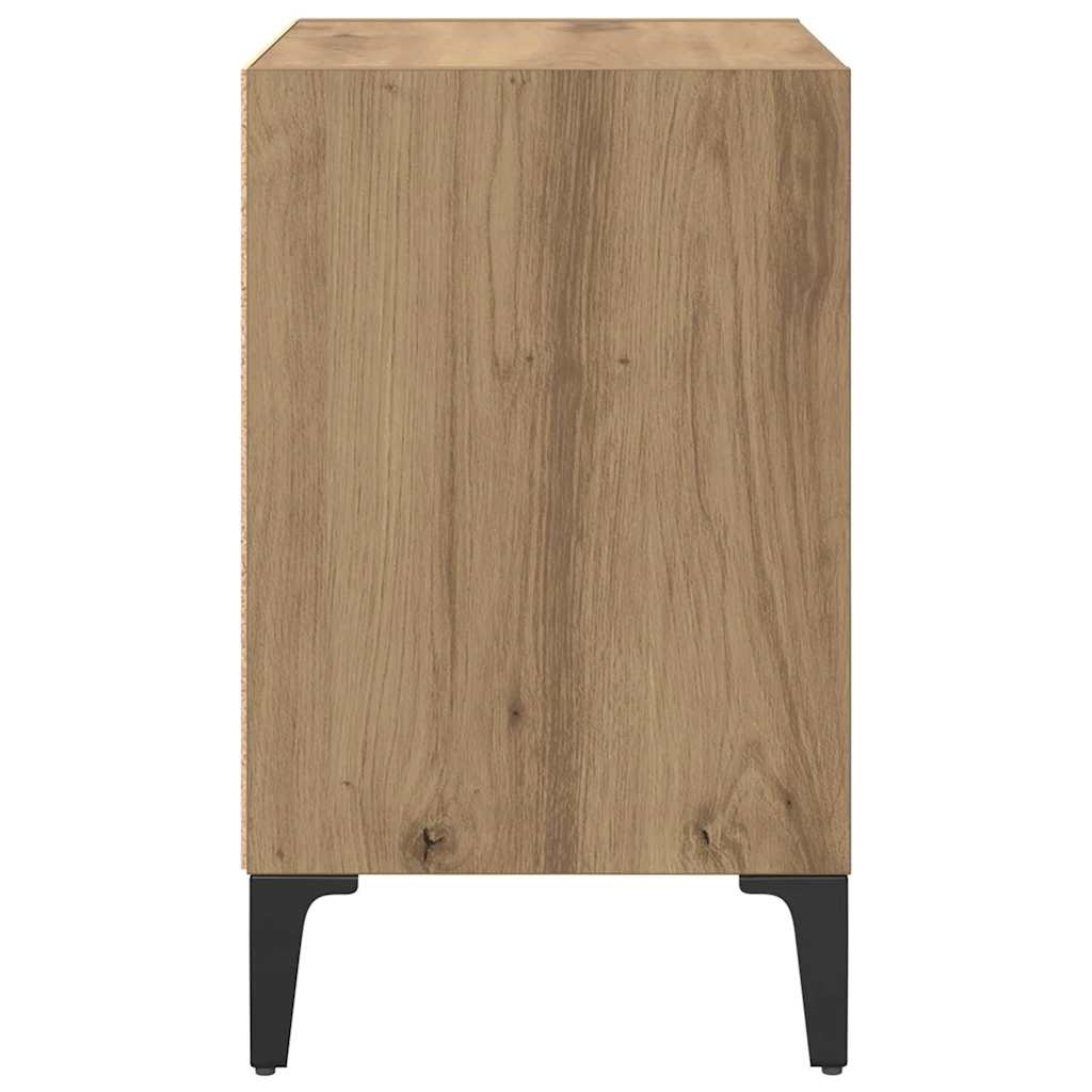 Noční Skříňka Artisanový Dub 40 X 30 X 50 Cm Kompozitní Dřevo