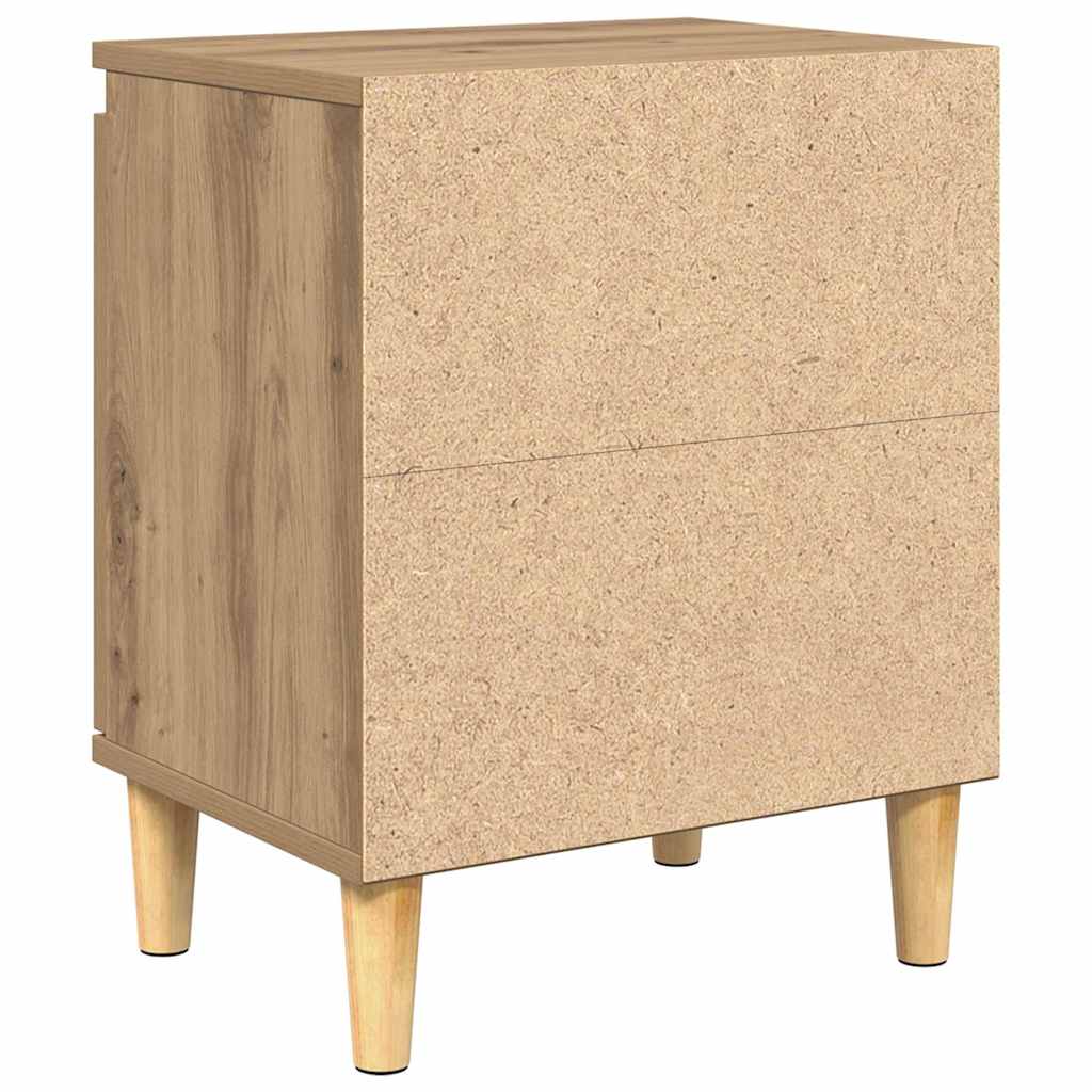 Noční Skříňka Artisanový Dub 40 X 30 X 50 Cm Kompozitní Dřevo