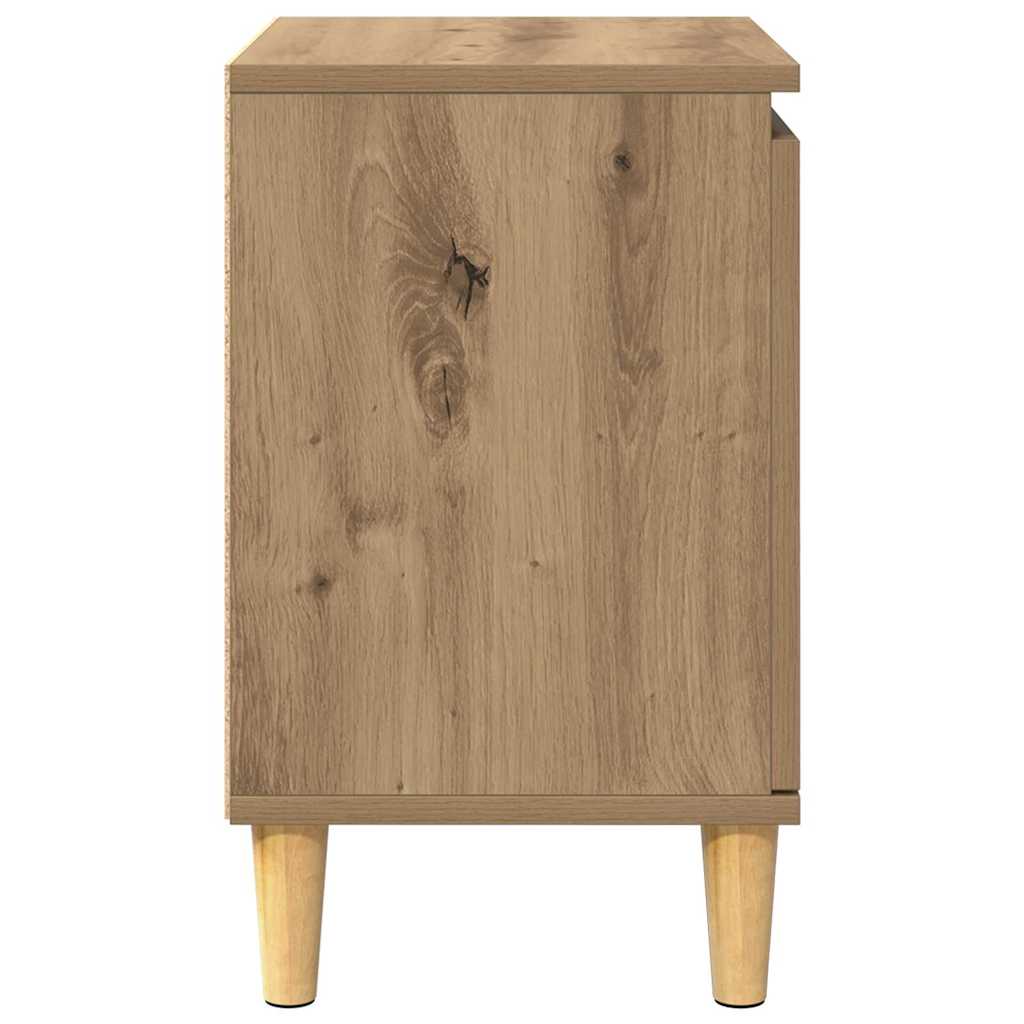 Noční Skříňka Artisanový Dub 40 X 30 X 50 Cm Kompozitní Dřevo