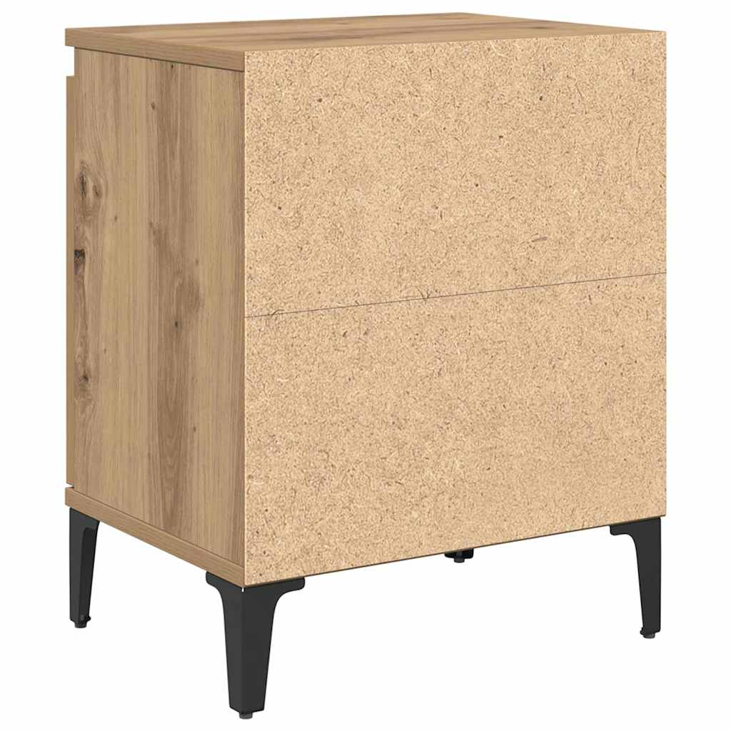 Noční Skříňka Artisanový Dub 40 X 30 X 50 Cm Kompozitní Dřevo