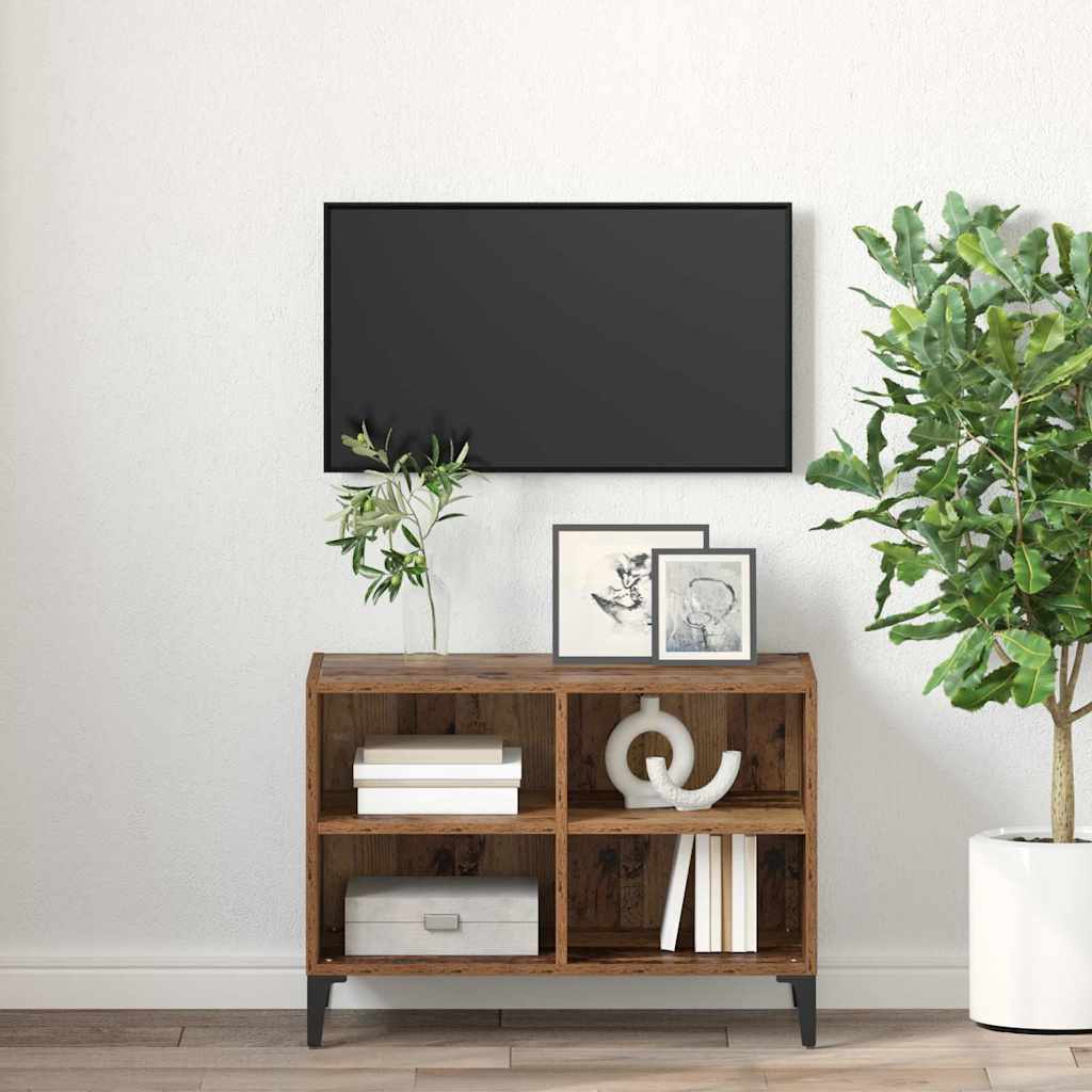 Sestava Tv Skříněk Nástěnný Hnědá Dřevěný Materiál