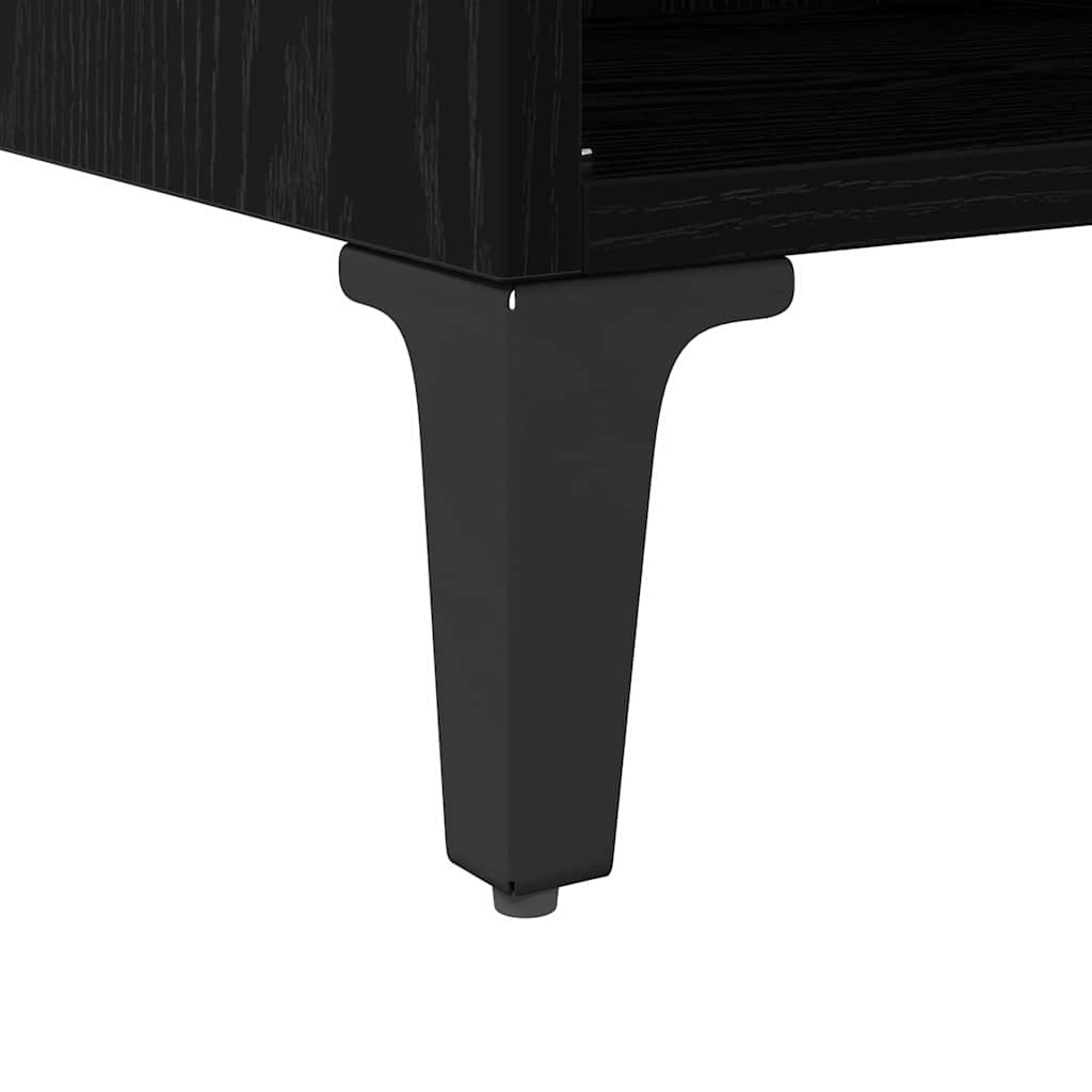 Sestava Tv Skříněk Nástěnný Černý Dřevěný Materiál