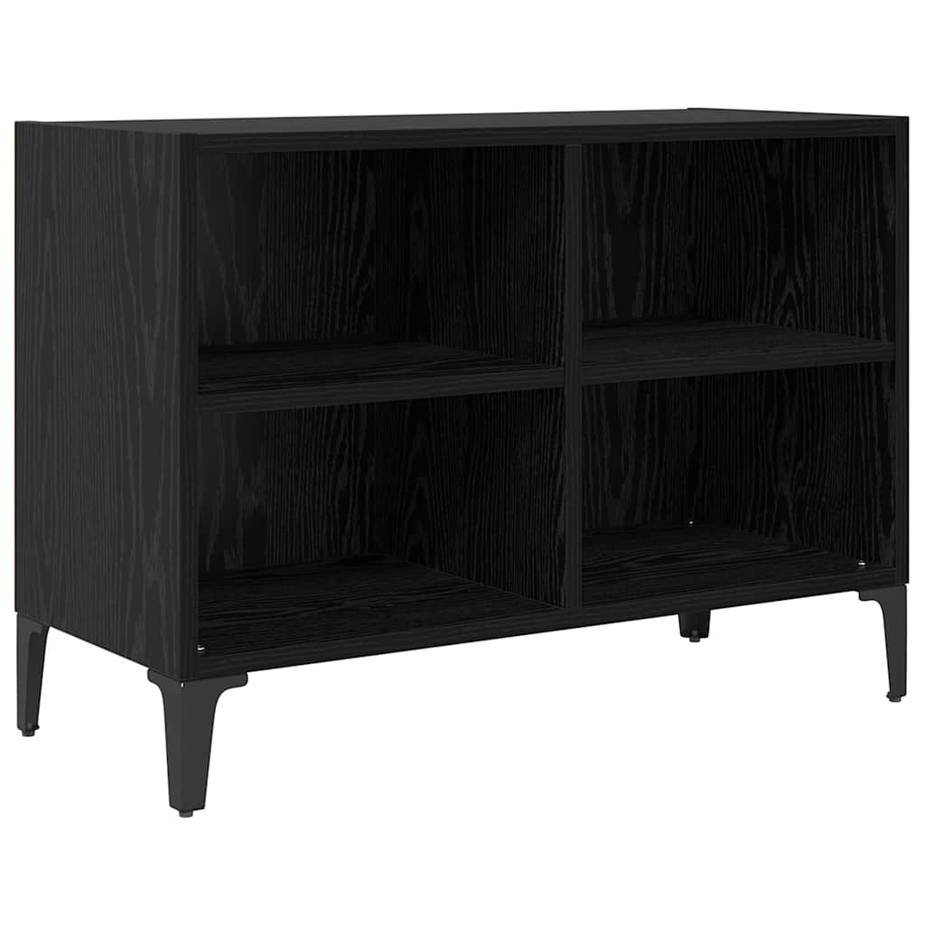 Sestava Tv Skříněk Nástěnný Černý Dřevěný Materiál