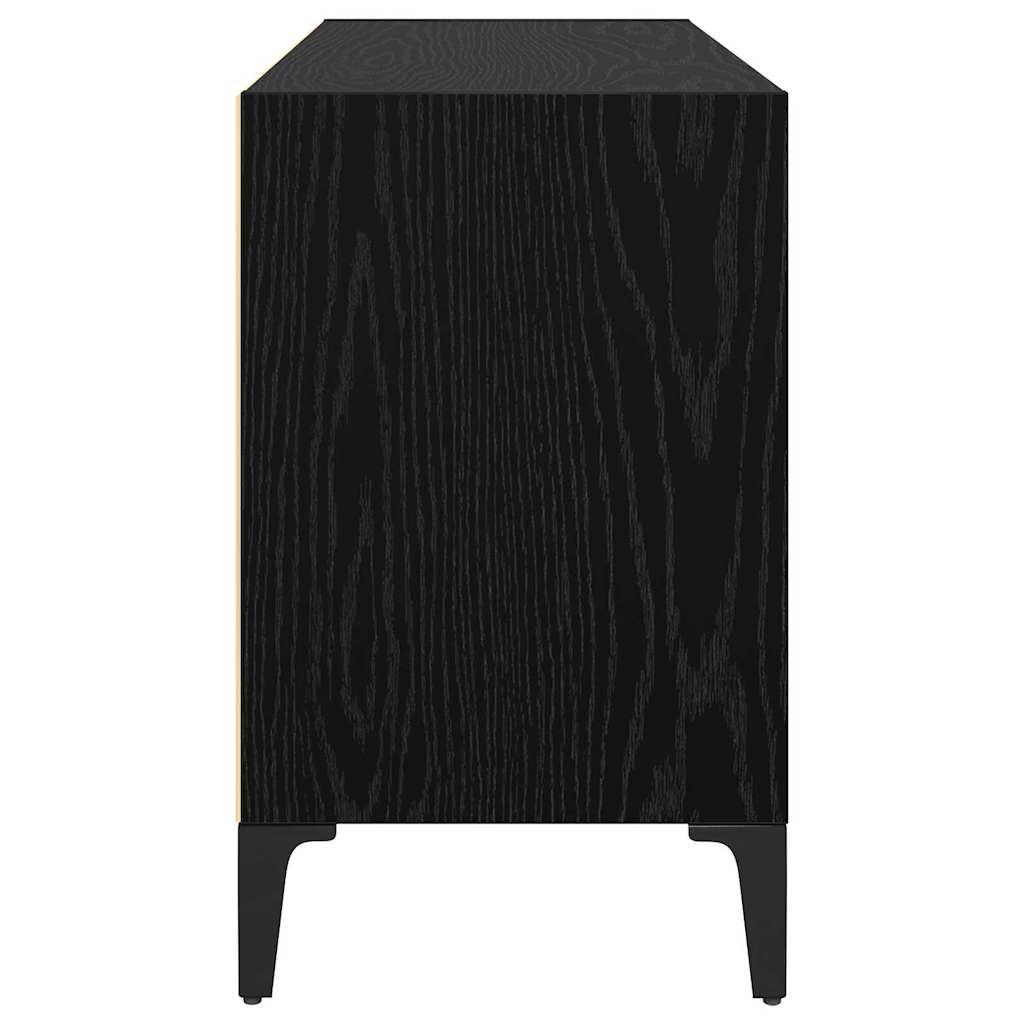 Sestava Tv Skříněk Nástěnný Černý Dřevěný Materiál