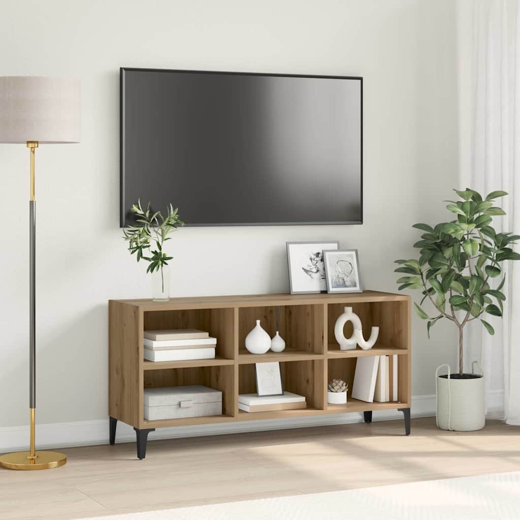 Sestava Tv Skříněk 103,5 X 30 X 50 Cm Hnědá Dřevěný Materiál