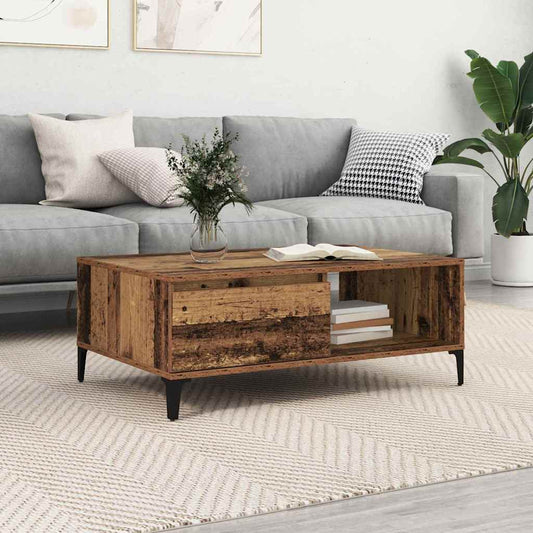 Konferenční Stolek Staré Dřevo 90 X 60 X 35 Cm Kompozitní Dřevo