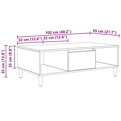 Konferenční Stolek Staré Dřevo 102 X 55 X 35 Cm