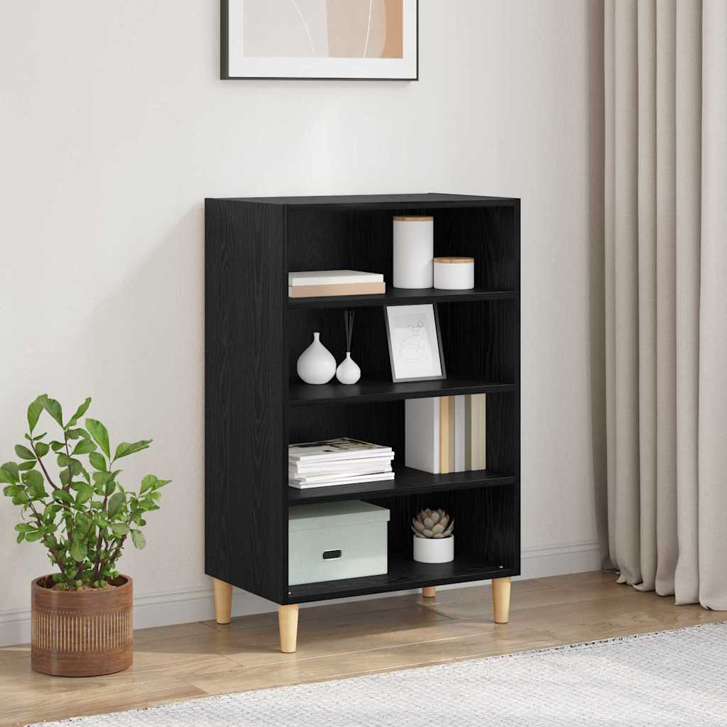 Servírovací Skříň Černý Dub 57 X 35 X 89.5 Cm Kompozitní Dřevo
