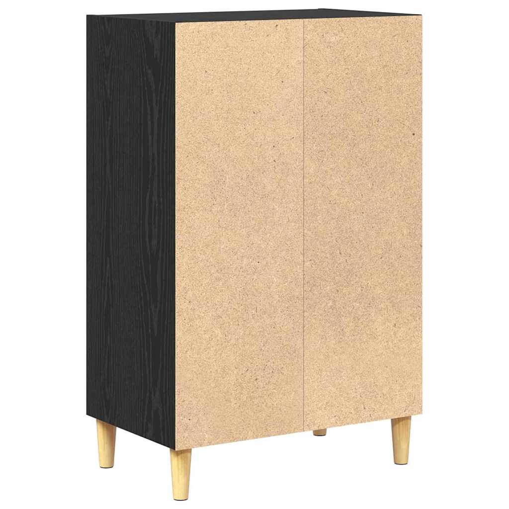 Servírovací Skříň Černý Dub 57 X 35 X 89.5 Cm Kompozitní Dřevo