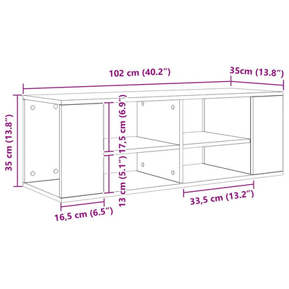 Sestava Tv Skříněk 102 X 35 X 35 Cm Staré Dřevo