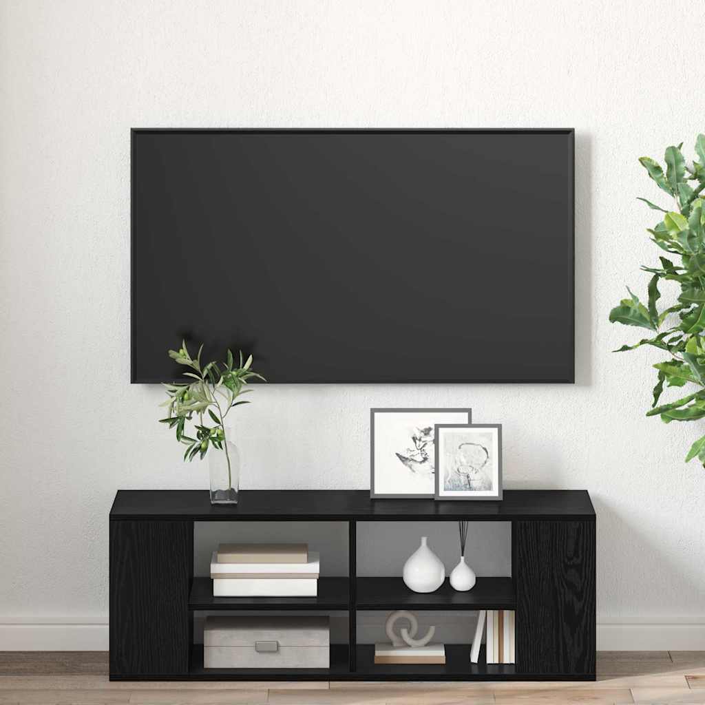 Sestava Tv Skříněk 102 X 35 X 35 Cm Černý Dub Kompozitní Dřevo