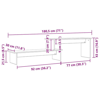 Sestava Tv Skříněk 180,5 X 30 X 43 Cm Staré Dřevo