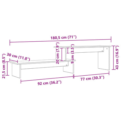Sestava Tv Skříněk 180,5 X 30 X 43 Cm Staré Dřevo
