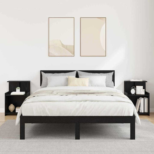 Noční Skříňka 2 Ks Černý Dub 40 X 35 X 60 Cm Kompozitní Dřevo