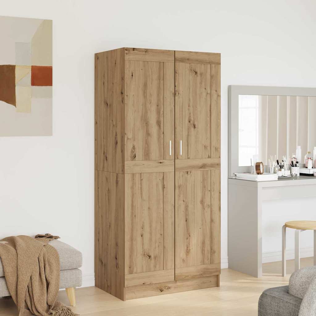 Šatní Skříň Umělecký Dub 82,5 X 51,5 X 180 Cm Kompozitní Dřevo