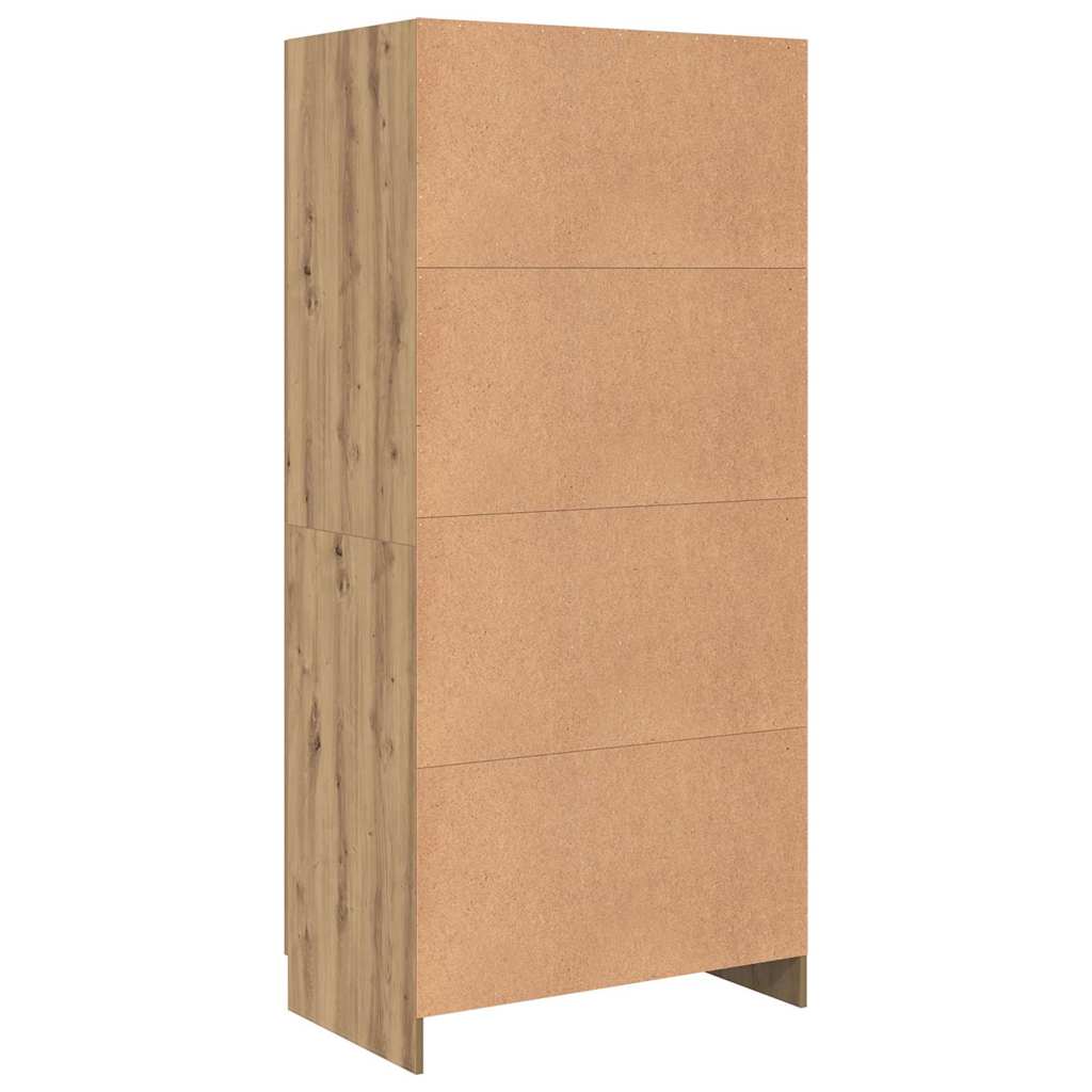Šatní Skříň Umělecký Dub 82,5 X 51,5 X 180 Cm Kompozitní Dřevo