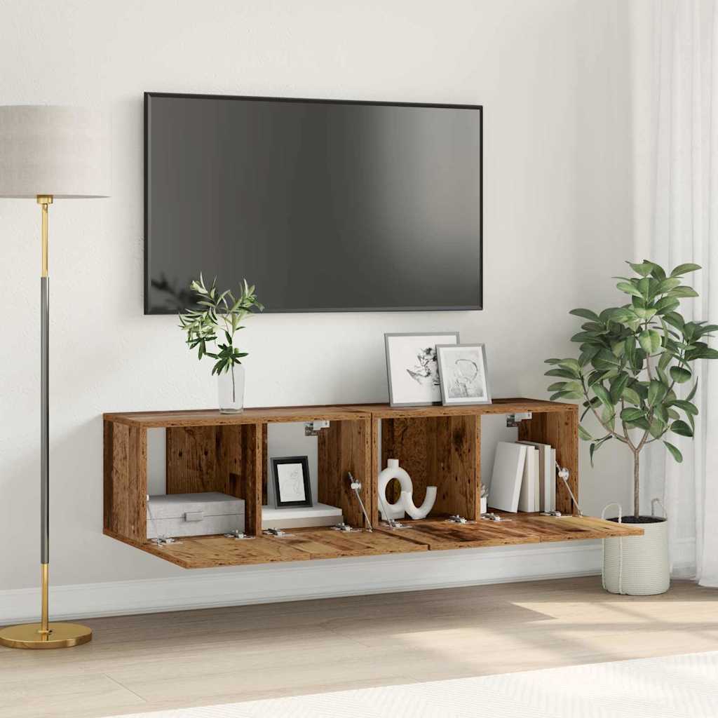 Sestava Tv Skříněk 2 Pcs Vícebarevný Kompozitní Dřevo