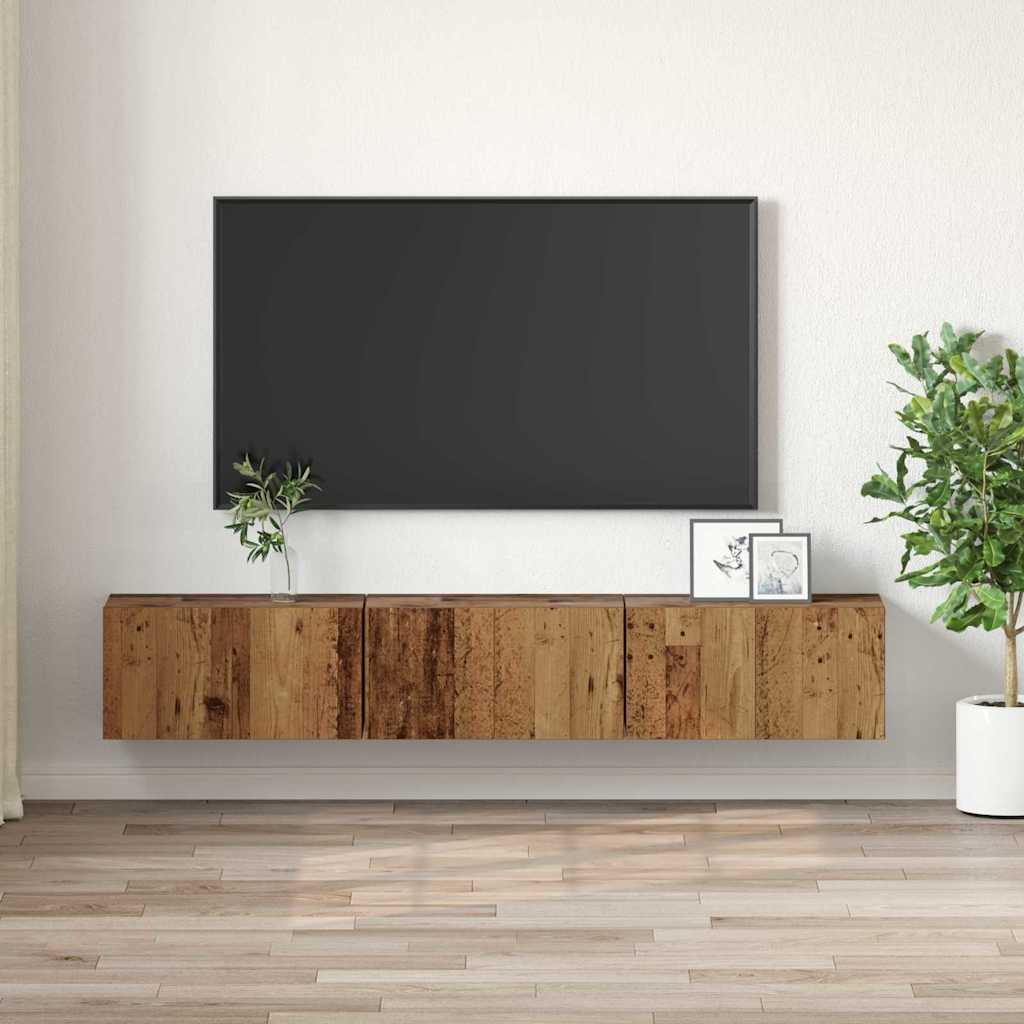 Sestava Tv Skříněk 3 Pcs Hnědá Kompozitní Dřevo