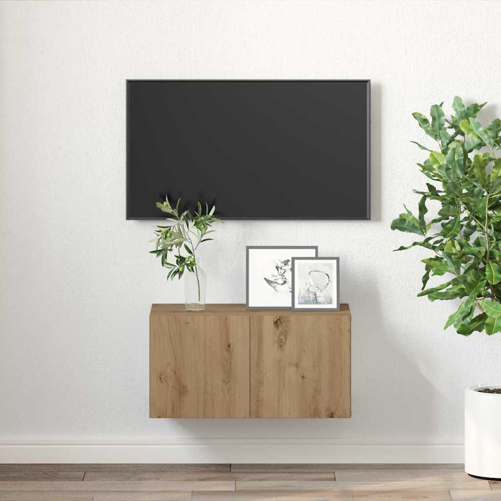 Sestava Tv Skříněk 60 X 30 X 30 Cm Hnědá Kompozitní Dřevo