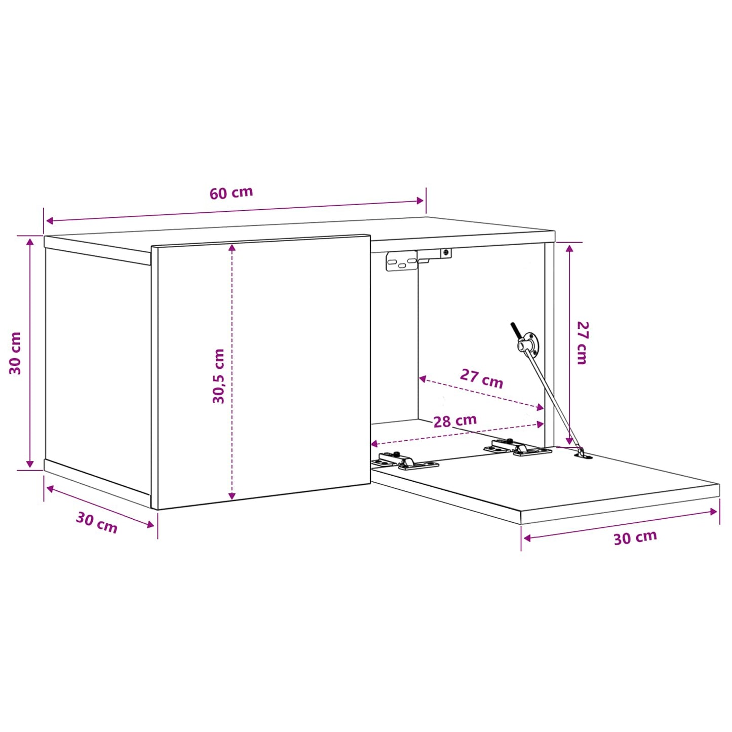 Sestava Tv Skříněk 60 X 30 X 30 Cm Hnědá Kompozitní Dřevo